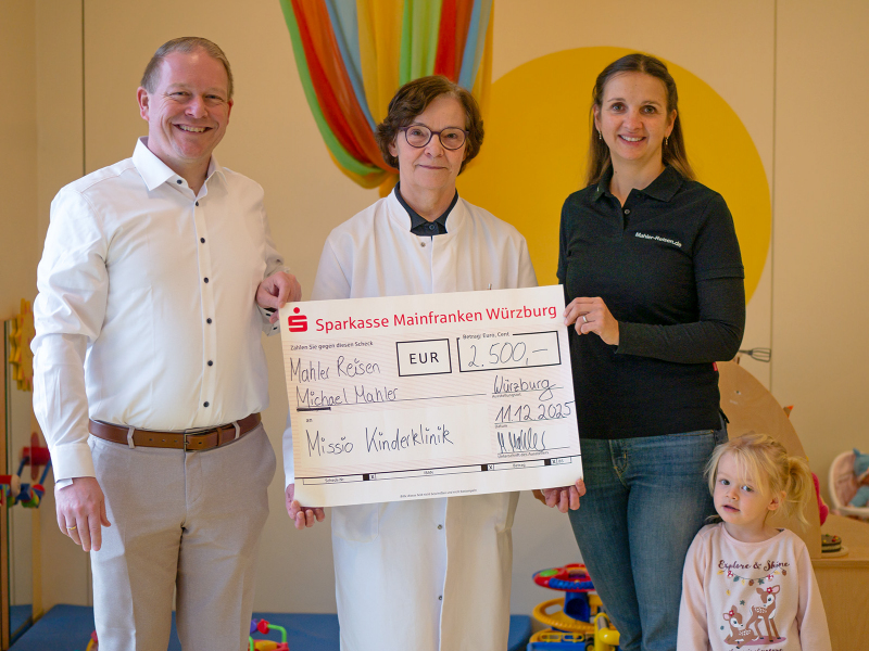 Mahler Reisen spendet 2.500,- Euro an Missio Kinderklinik