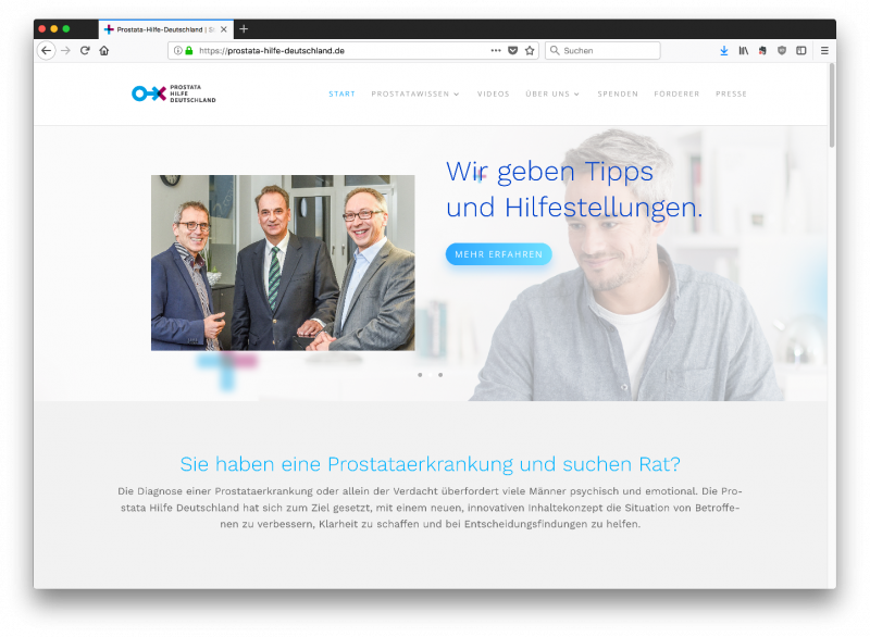 „Prostata Hilfe Deutschland“ geht an den Start