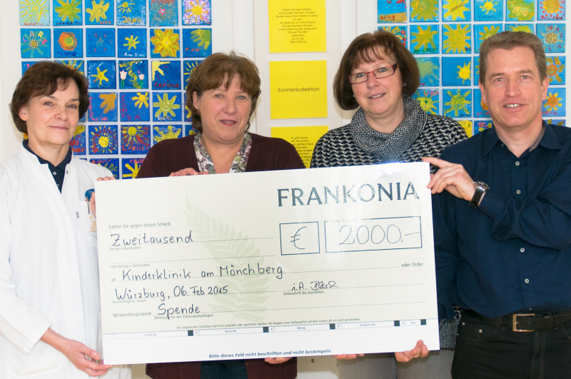 Frankonia Würzburg spendet erneut für die Station Tanzbär in der Missio Kinderklinik