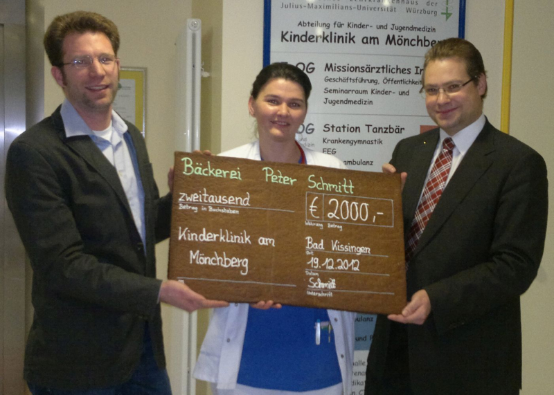 Bäckerei Schmitt aus Bad Kissingen spendet 2000 € für Station Tanzbär