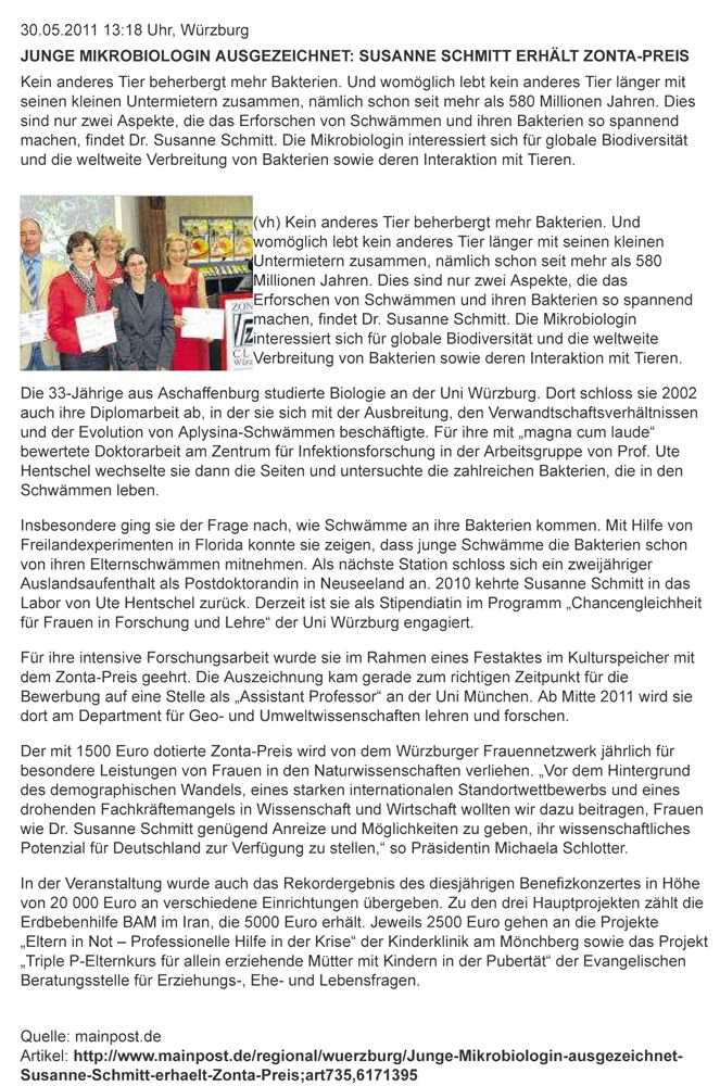 Zonta-Club Würzburg spendet € 2.500,- für die Kinderklinik am Mönchberg